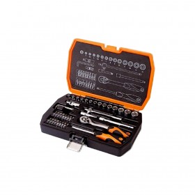 Socket Set 1/4"  Repair Tool Kit: Ratchet Torque Wrench, Spanner, Screwdriver, Socket Set Combo - Perfect For Bicycle & Auto Repairing!