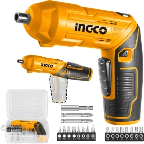Ingco Lithium-Ion Cordless Screwdriver with Adjustable Handle