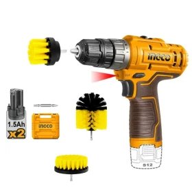 Lithium-Ion Cordless Drill + Brushes Set