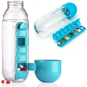 Pill Organizer Water Bottle